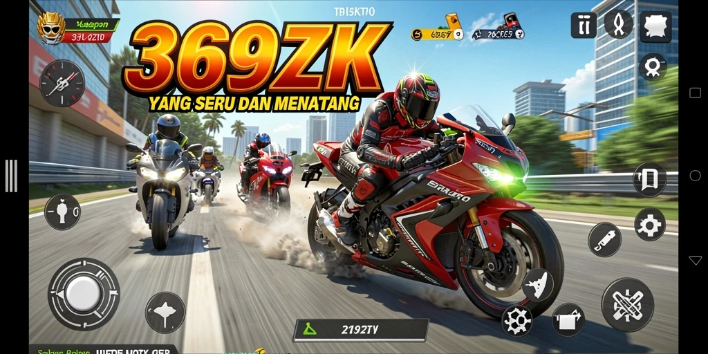 Tampilan menarik dari gameplay balapan motor 369ZK.