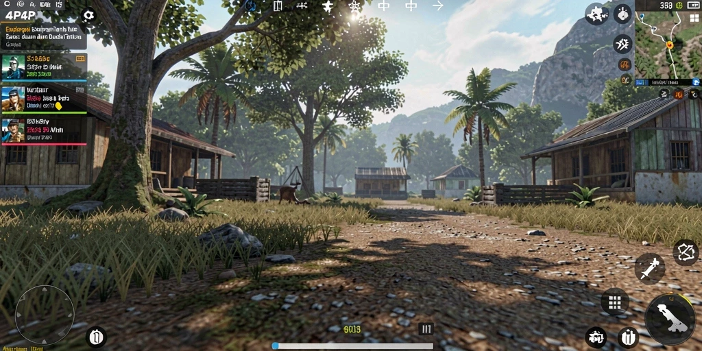 Tampilan gameplay 4P4P dengan lingkungan Open World yang luas.