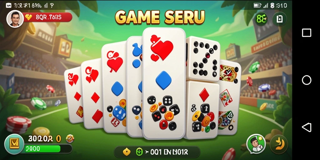 Tangkapan layar gameplay seru dari 8QR yang menampilkan aksi Domino.