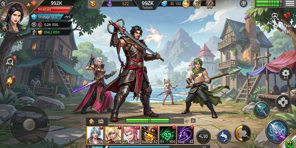 Tampilan gameplay 99ZK yang menarik dan strategi mendalam.