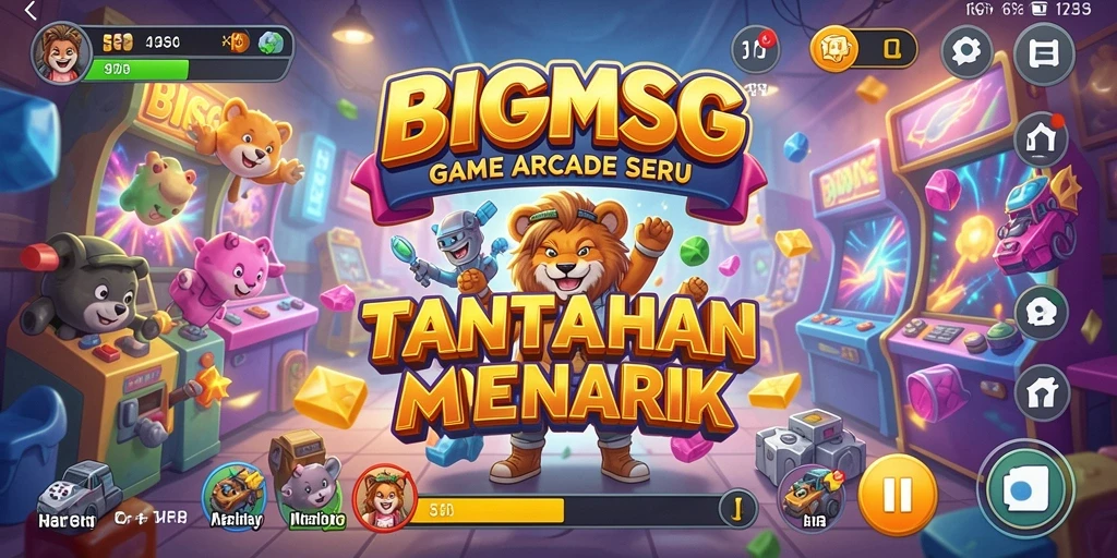Screenshot gameplay BIGMSG dengan aksi arcade yang cepat dan seru.
