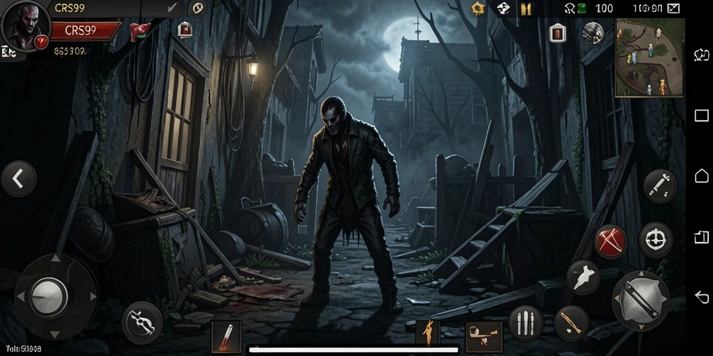 Screenshot menunjukkan gameplay menegangkan dari CRS99.