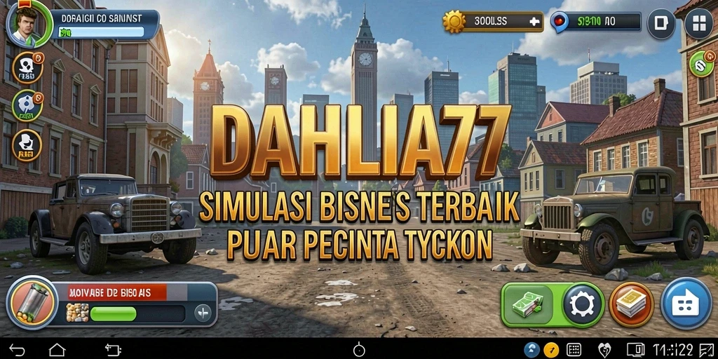 Tangkapan layar utama DAHLIA77 menunjukkan dinamika gameplay Tycoon yang menarik.