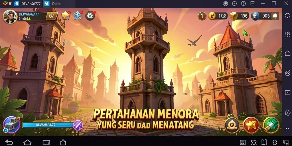 Gameplay menara pertahanan yang menegangkan dan penuh strategi.