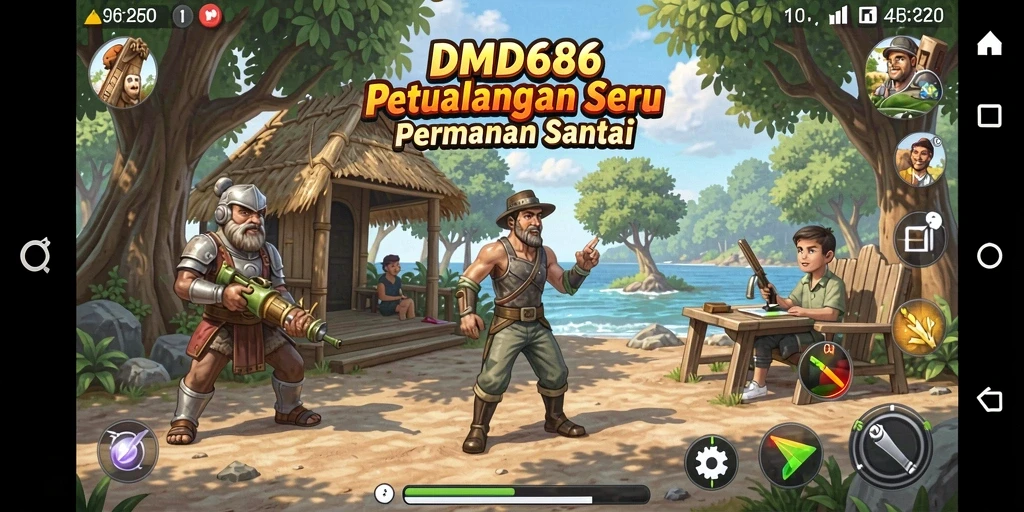 Menampilkan gameplay seru DMD686 dengan karakter yang lucu.