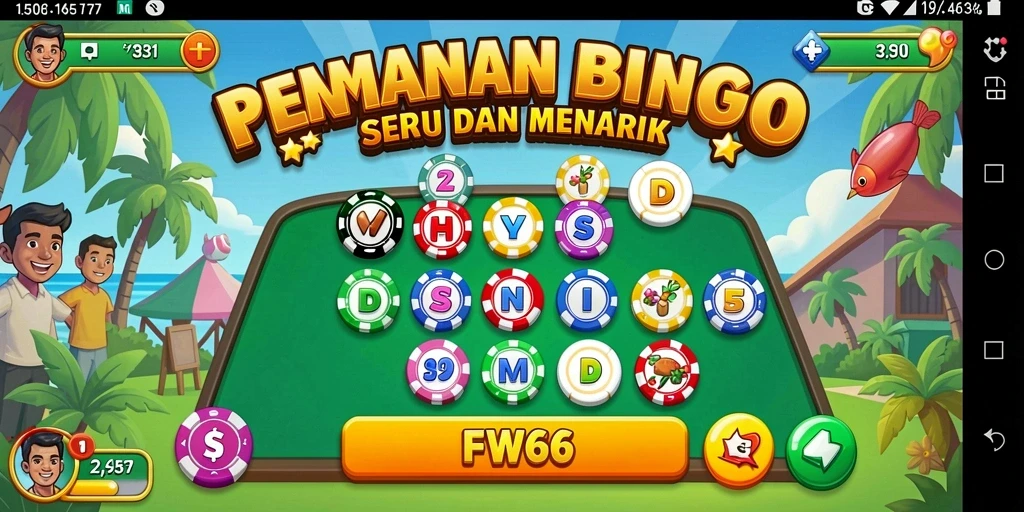 Tampilan menarik dari gameplay Bingo di FW66 yang penuh keseruan.
