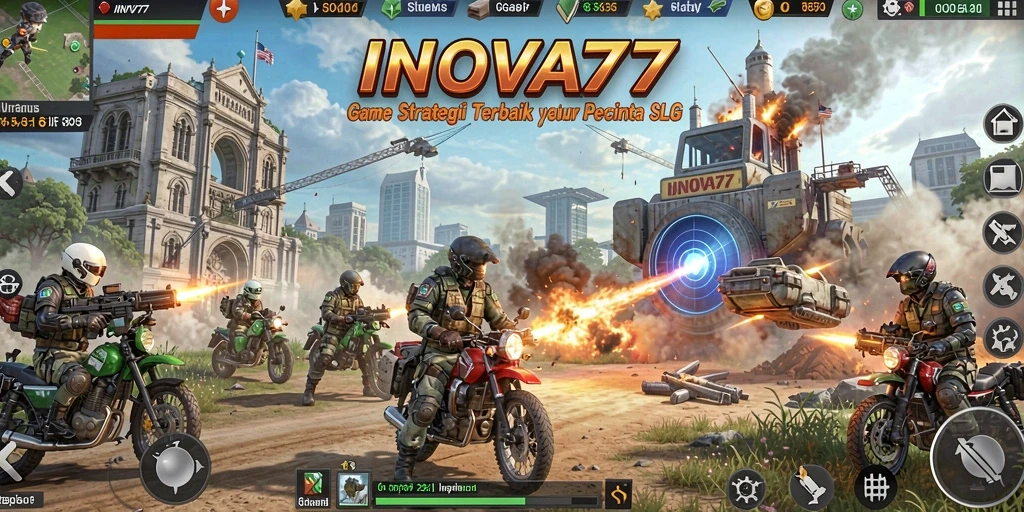 Tampilan gameplay menarik dari INOVA77 dengan elemen strategi SLG.
