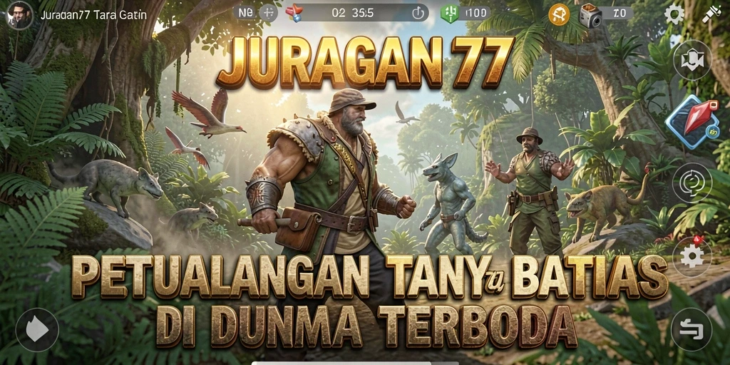 Gameplay JURAGAN77 yang menampilkan eksplorasi dunia terbuka.