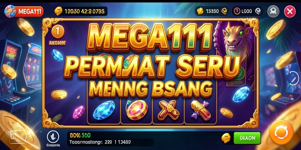 Screenshot utama MEGA111 menampilkan gameplay Slot yang mengasyikkan.