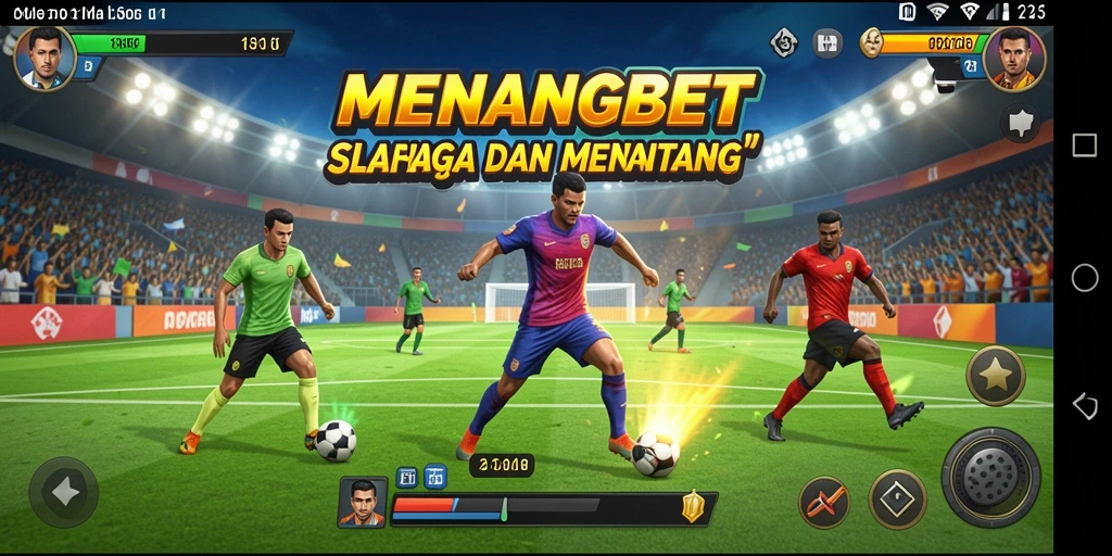 Screenshot utama MENANGBET menampilkan aksi seru gameplay olahraga.