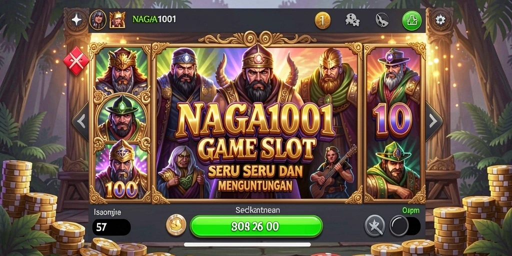 Tampilan gameplay NAGA1001 dengan slot yang seru dan dinamis.