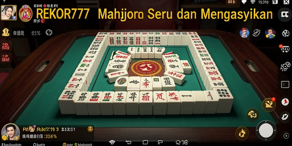 Tampilan antarmuka gameplay Mahjong yang seru di REKOR777.