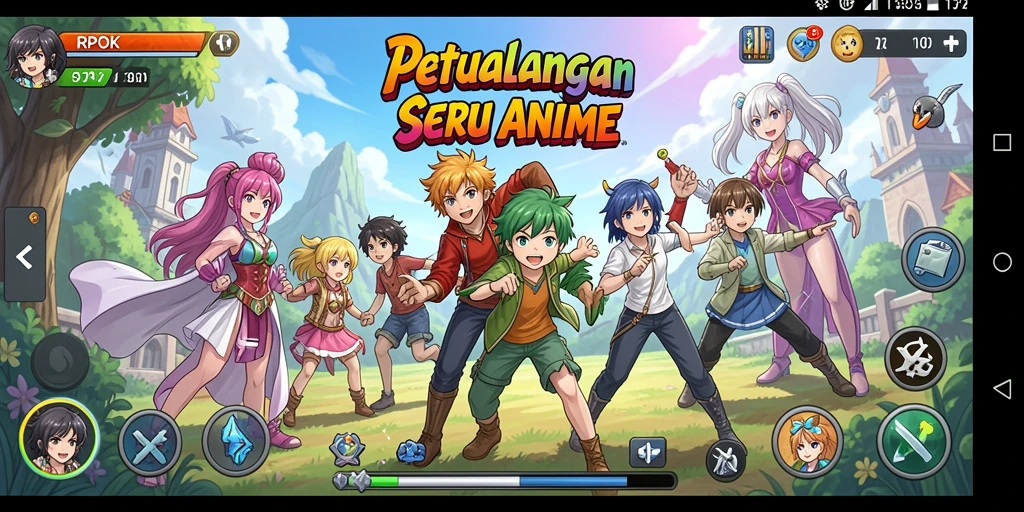 Tampilan menarik gameplay Anime RPOK dengan karakter ikonik.