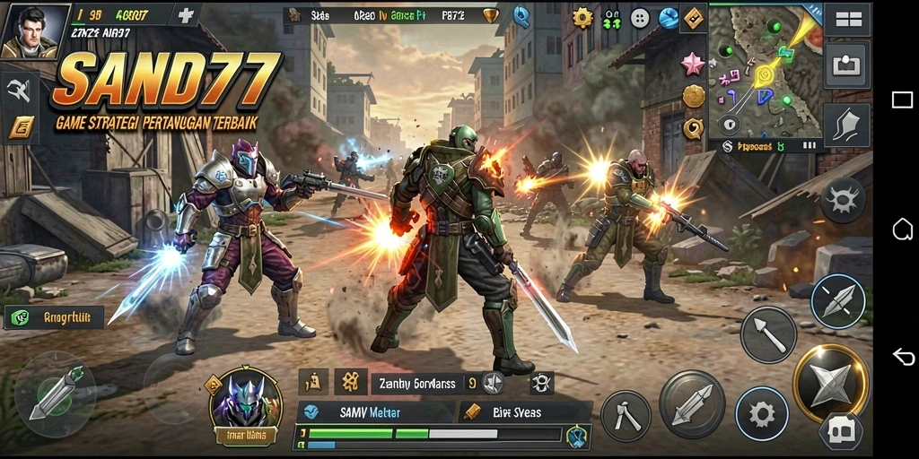 Gameplay SAND77 yang mendebarkan dengan strategi mendalam.