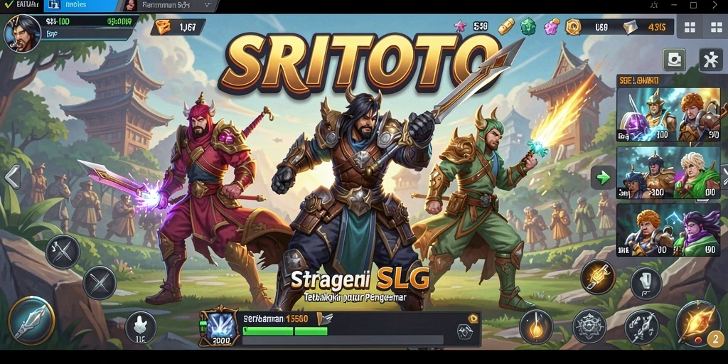 Tampilan gameplay menegangkan dalam permainan strategi SRITOTO.