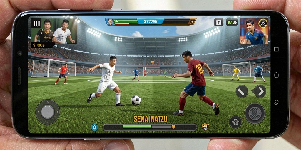 Tangkapan layar dari gameplay seru ST789 yang menampilkan pertandingan olahraga.
