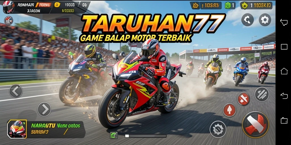 Gameplay menarik dari TARUHAN77 dengan balapan motor yang seru.