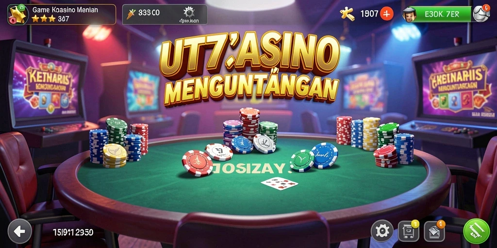 Screenshot UT77 menampilkan gameplay Kasino yang mendebarkan.